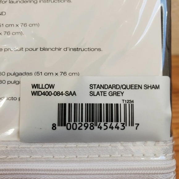 - DKNY Willow Sham in Slate Gray - Picture 5 of 5